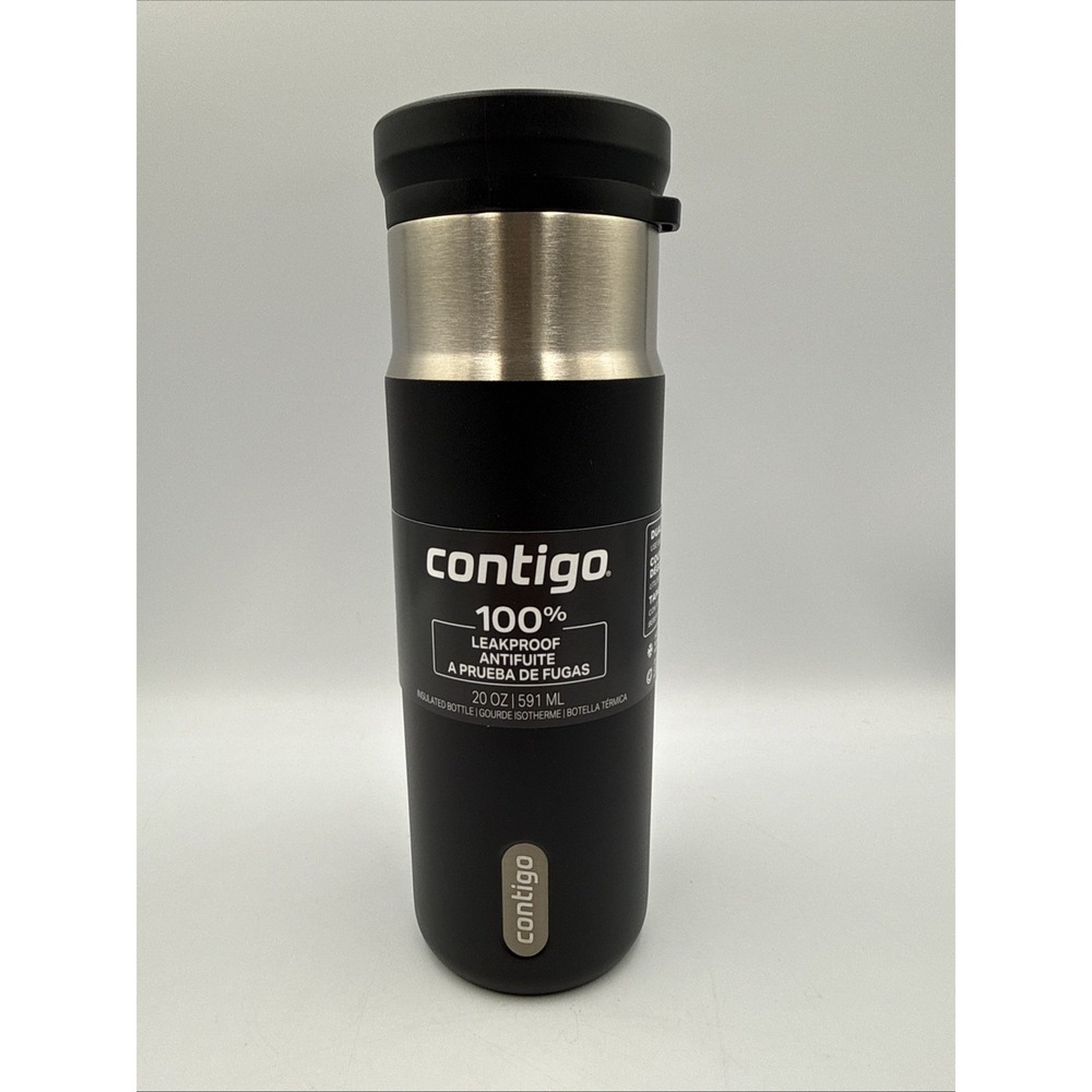 NEW Replaced Lid Contigo Water Bottle 20 oz Stainless Steel Insulated Leakproof